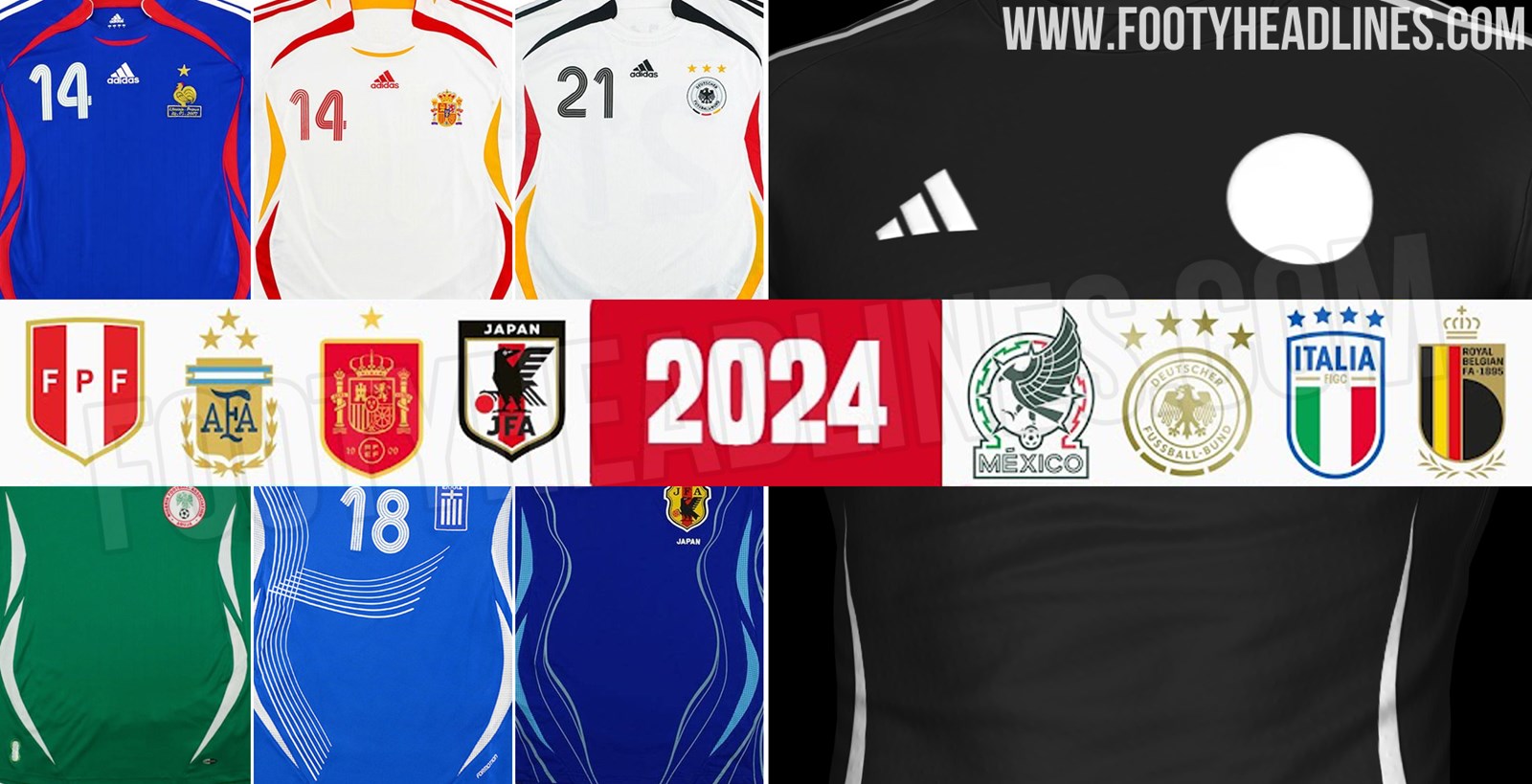 Exclusive Adidas 2024 National Team Kits to Have 2006 World Cup Vibes